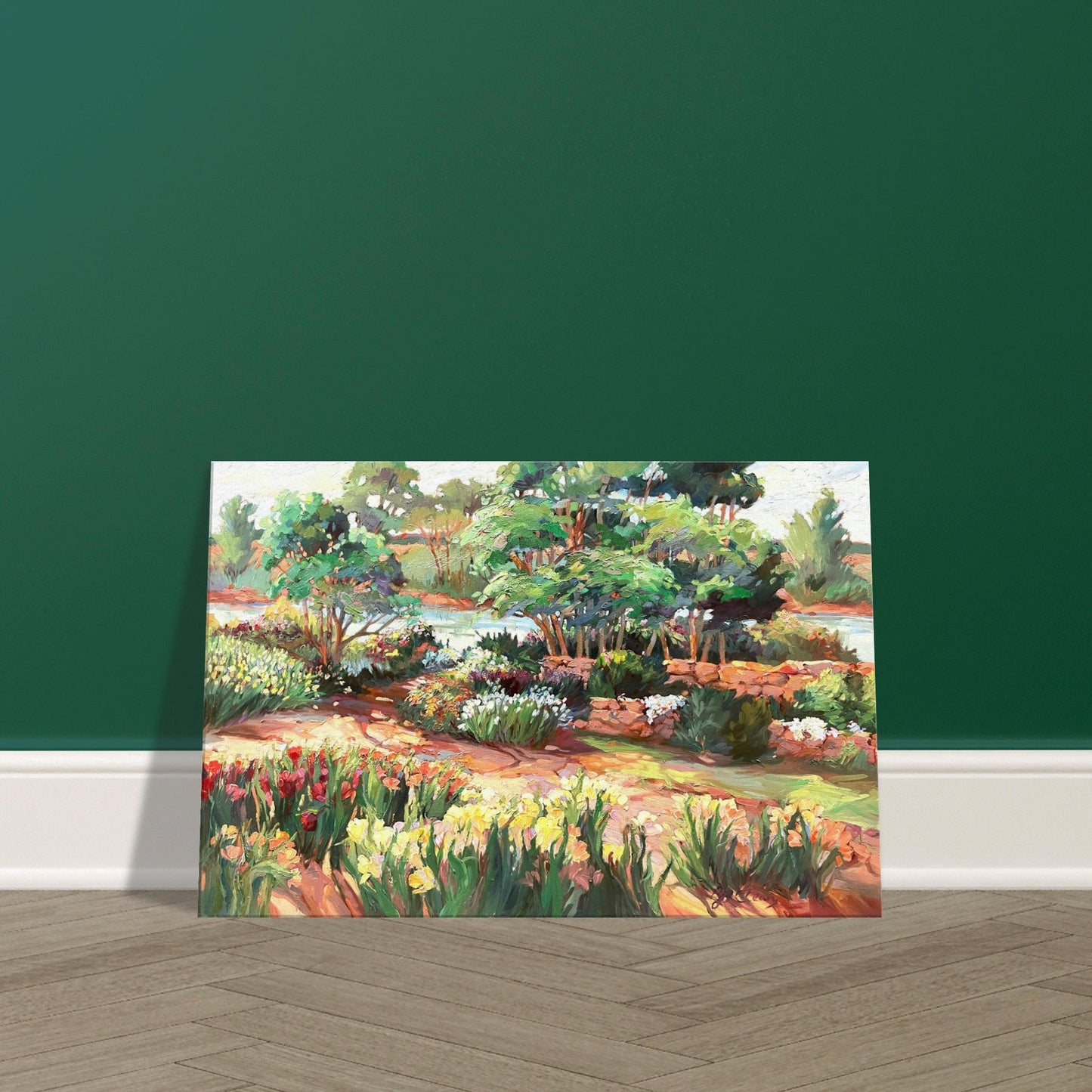 'Garden Symphony' Floral I 24x36 inch Art Print on Canvas I Original Artwork by American Artist Barbara Cleary