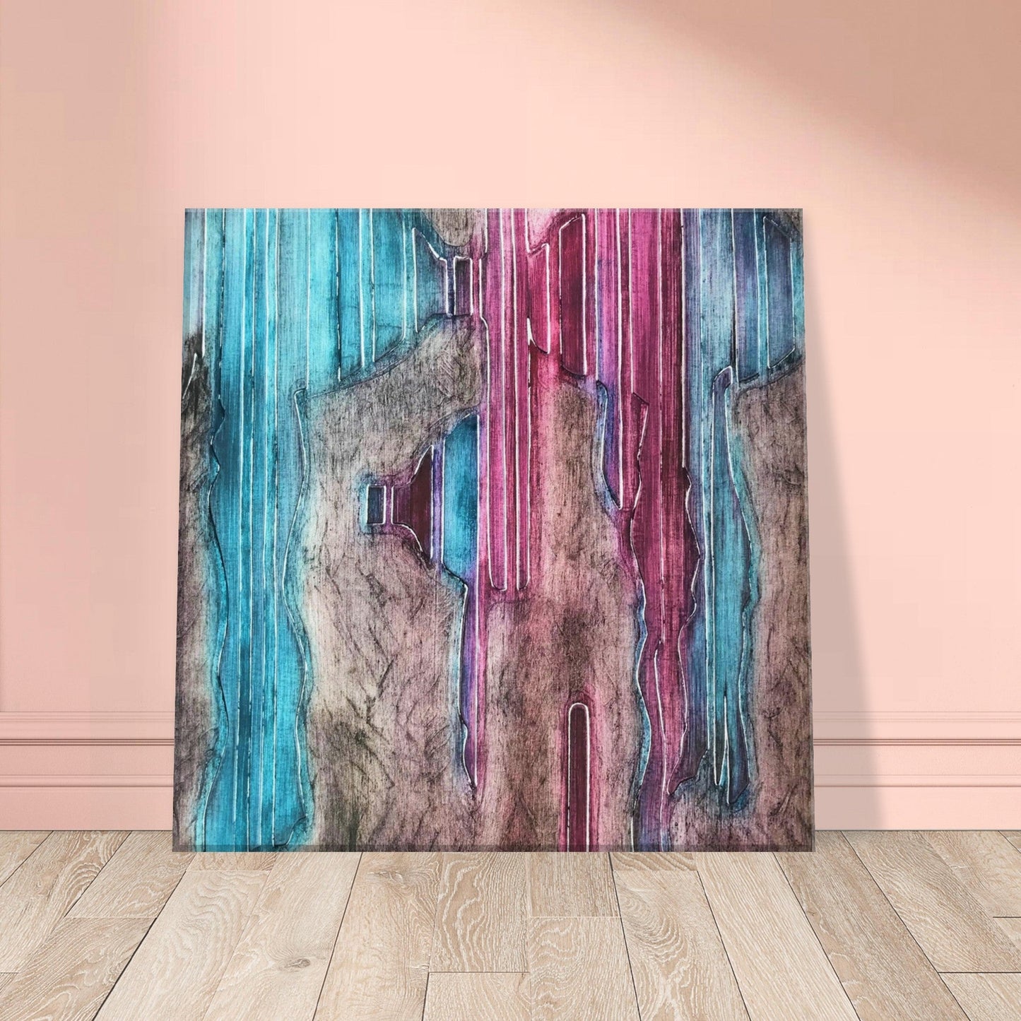 ‘Crow's Blanket' Abstract I 12x12 inch Art Print on Canvas I Original Artwork by American Artist Barbara Cleary