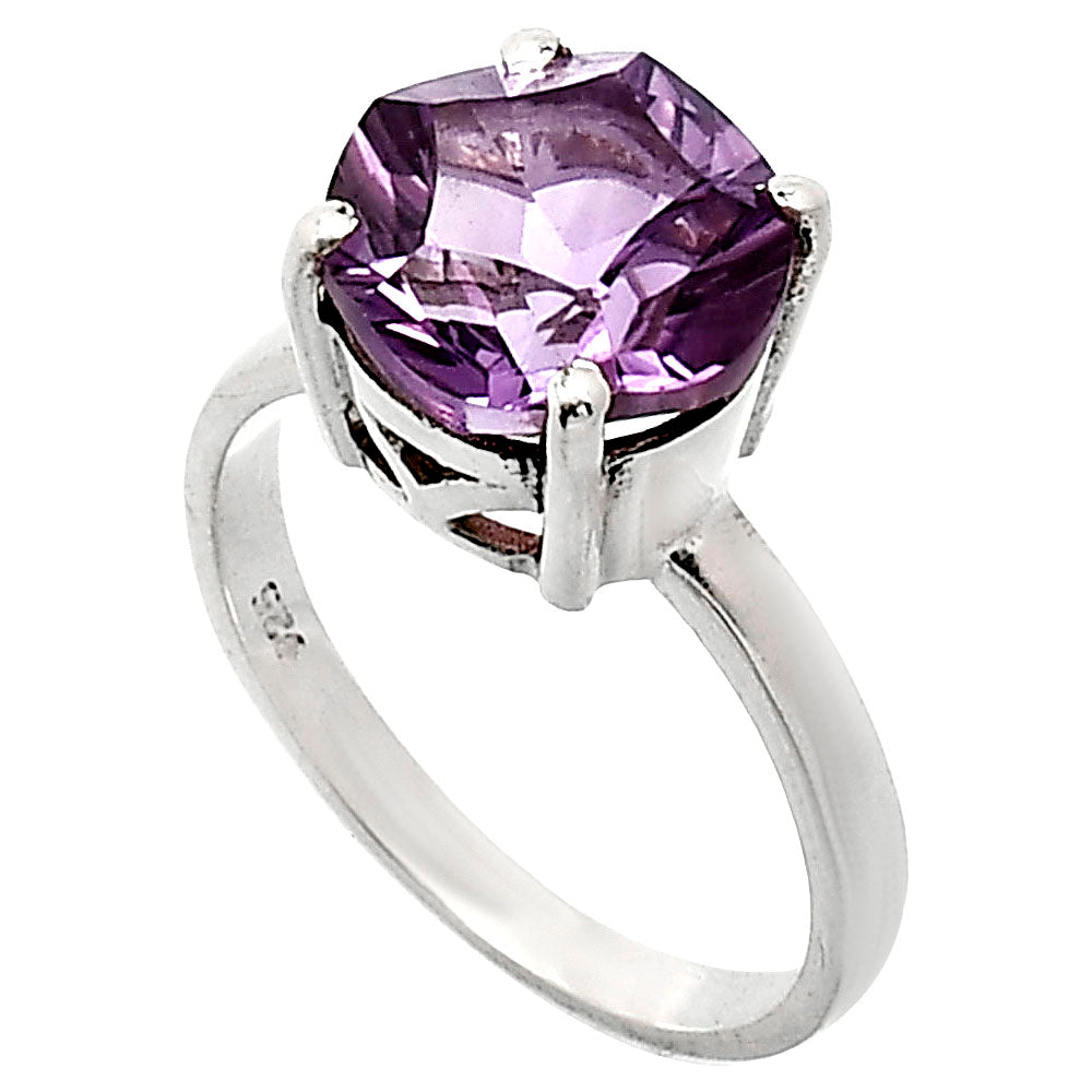 Fancy Cut Premium African Amethyst Ring size-7 R-1019 11-ER10027