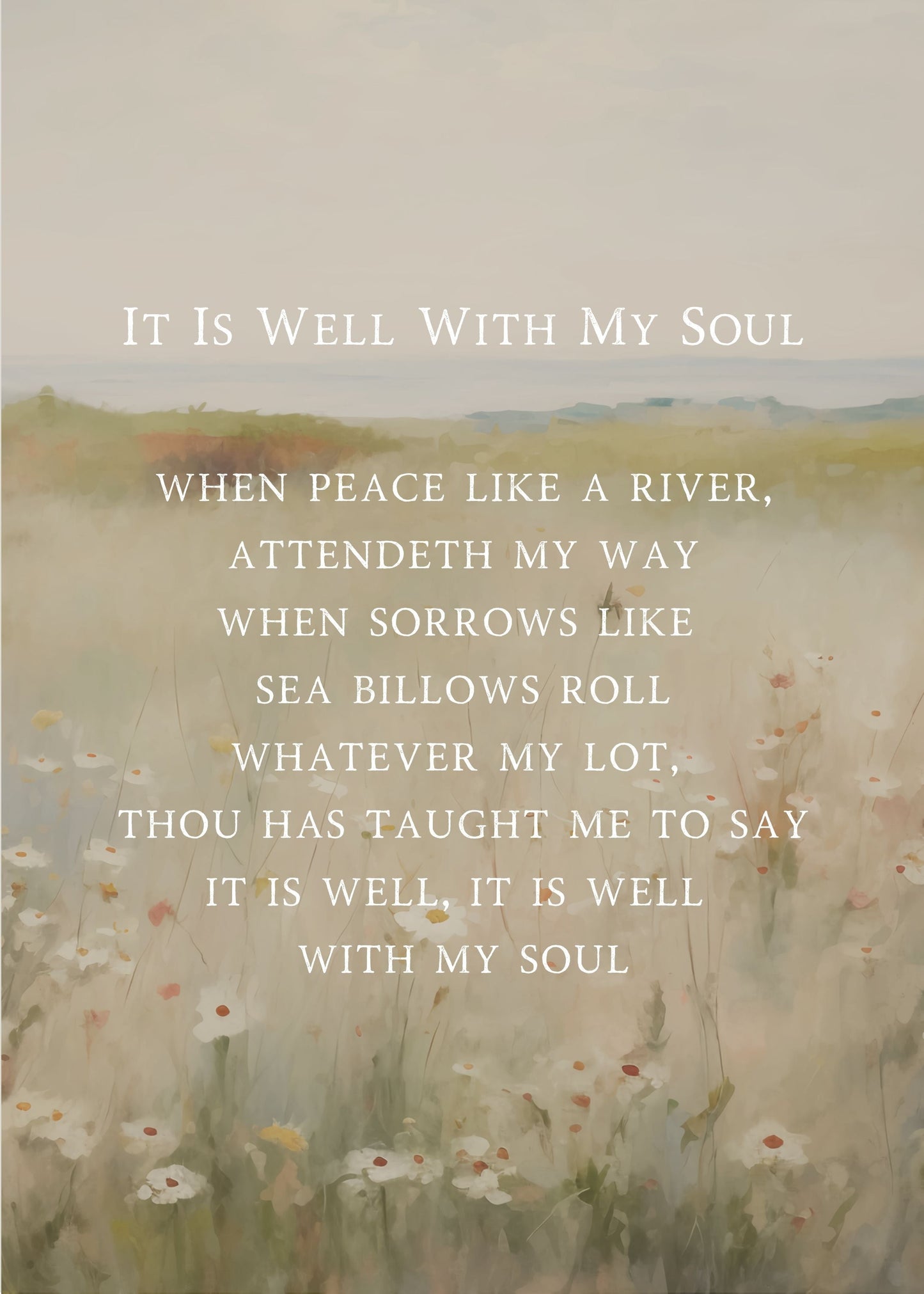 It Is Well With My Soul | 8x10 Hymn Art Print