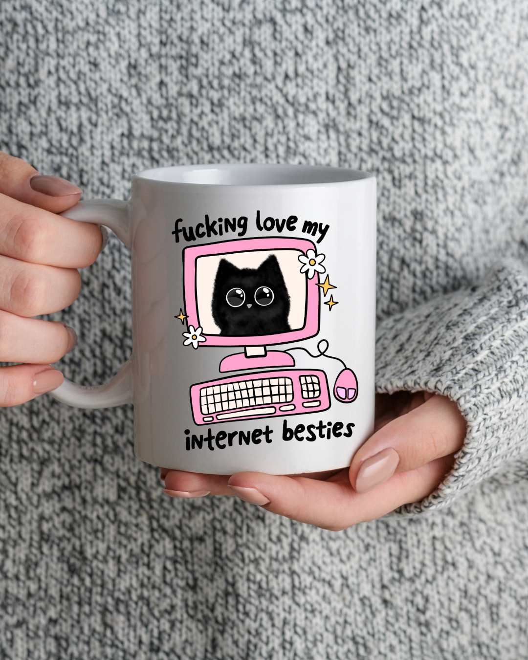 "I Love My Internet Besties" Ceramic Coffee Mug