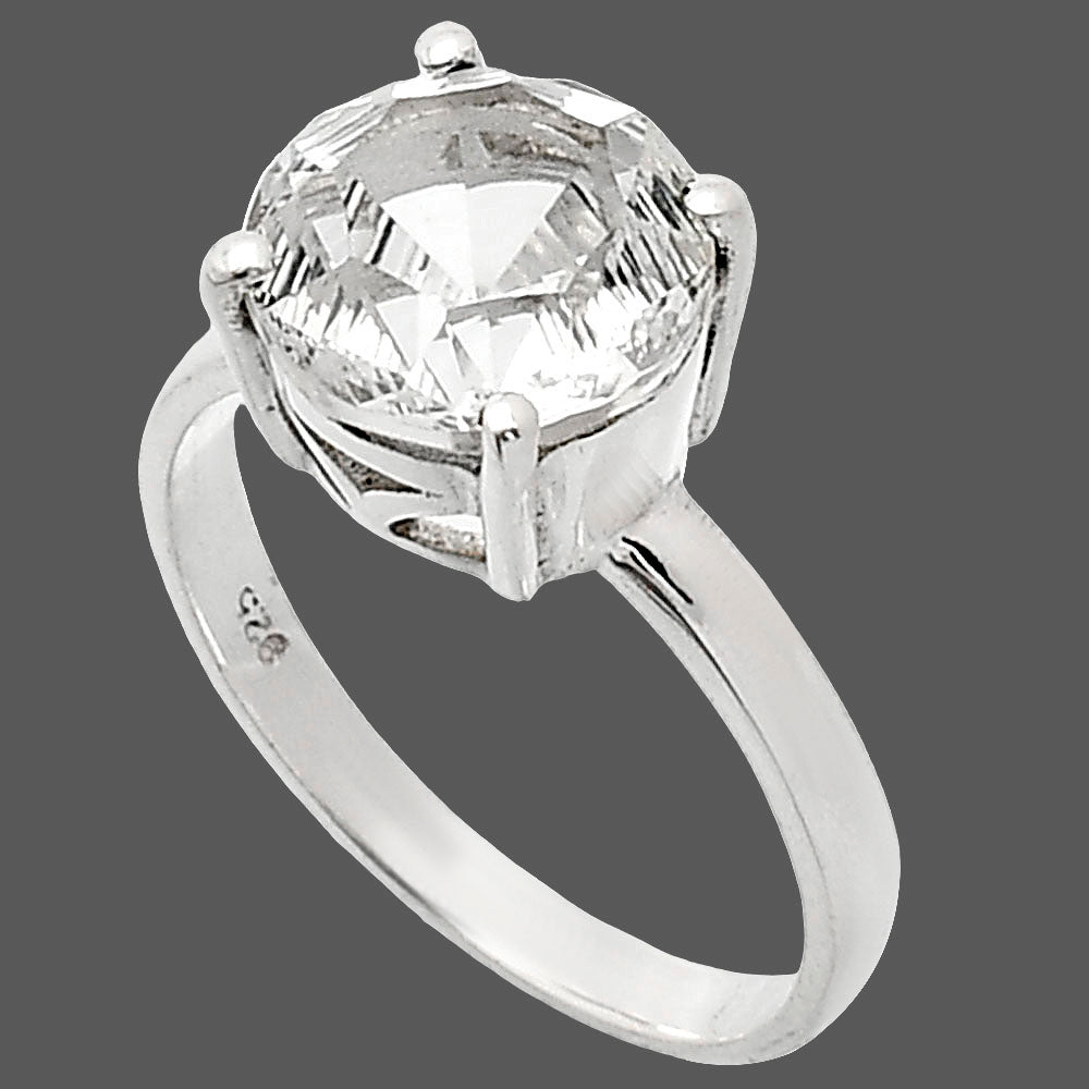 Fancy Cut Premium White Quartz Ring size-7 R-1019 20-ER10252