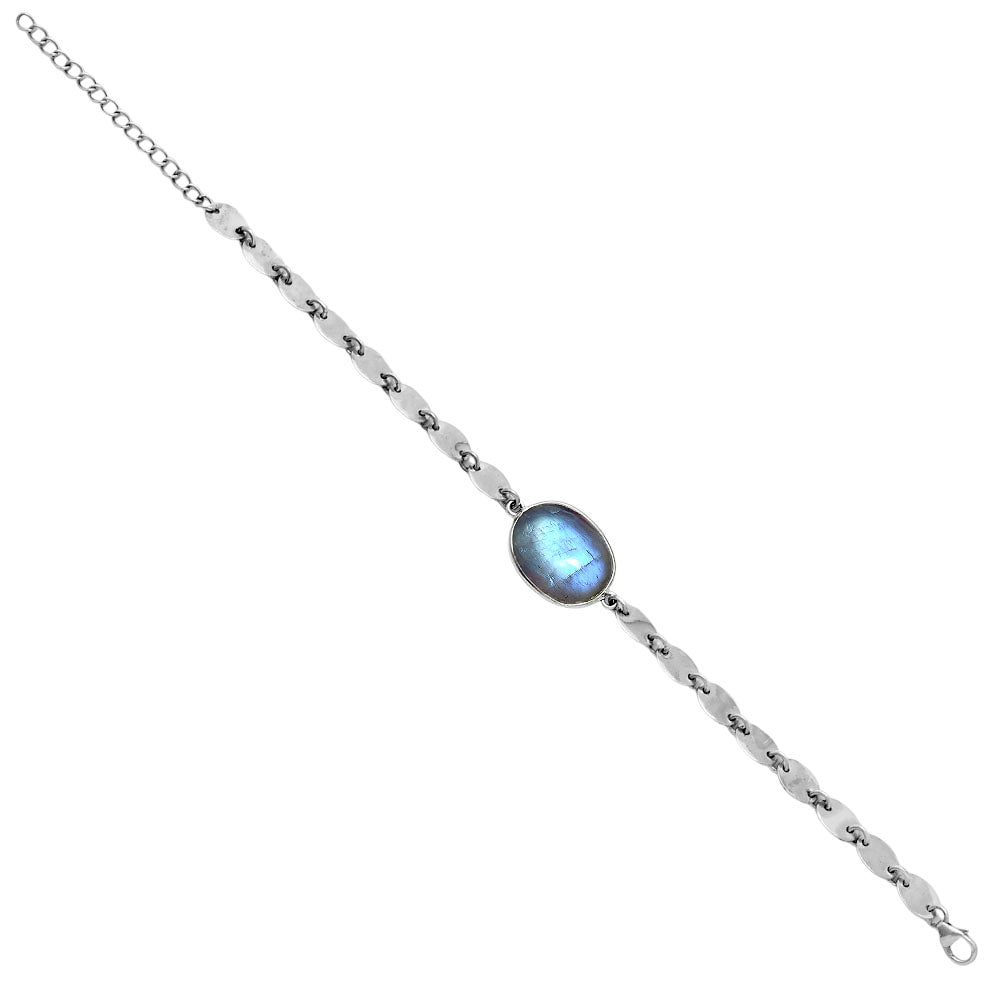 Premium Rainbow Moonstone - India Bracelet B-1044 26-EB10150