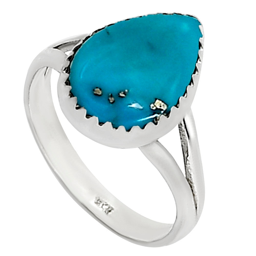 Natural Rare Turquoise Nevada Aztec Mt Ring size-8 R-1227 27-ER16107