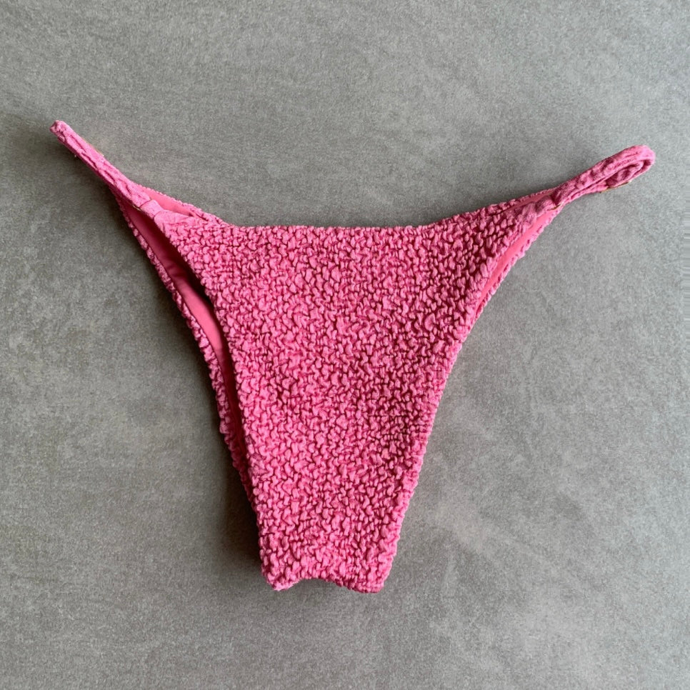 Desert Rose Beehive Textured Tanga Bikini Bottom