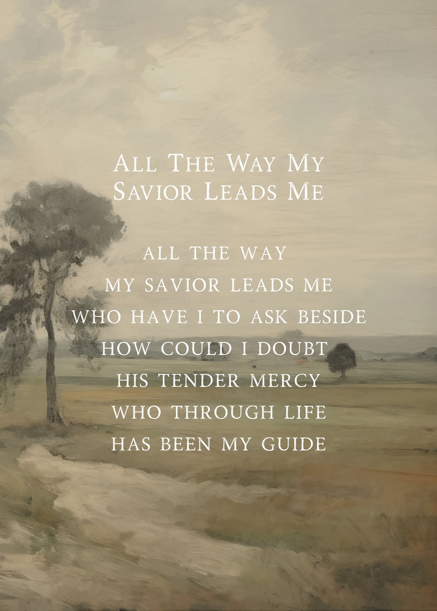My Savior Leads Me | 5x7 Hymn Art Print