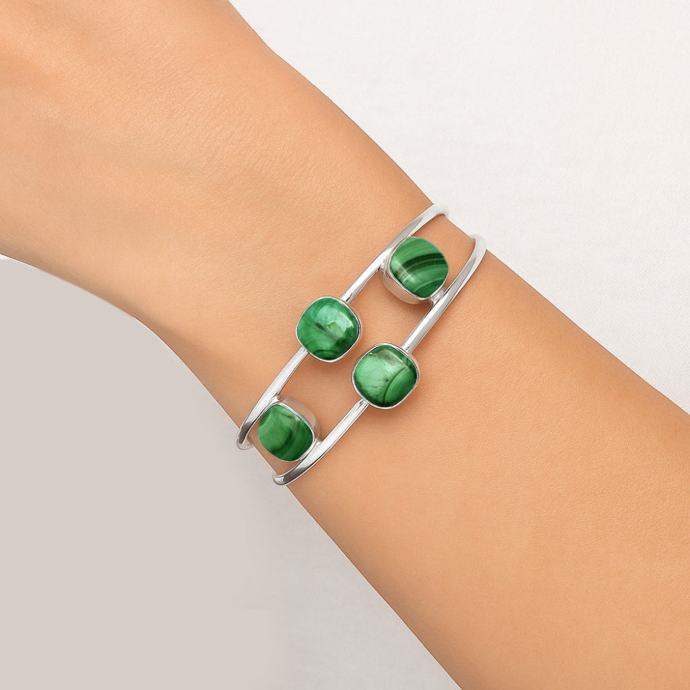 Premium Quality Malachite Eye Cuff Bangle Bracelet B-1047 41-EB10435