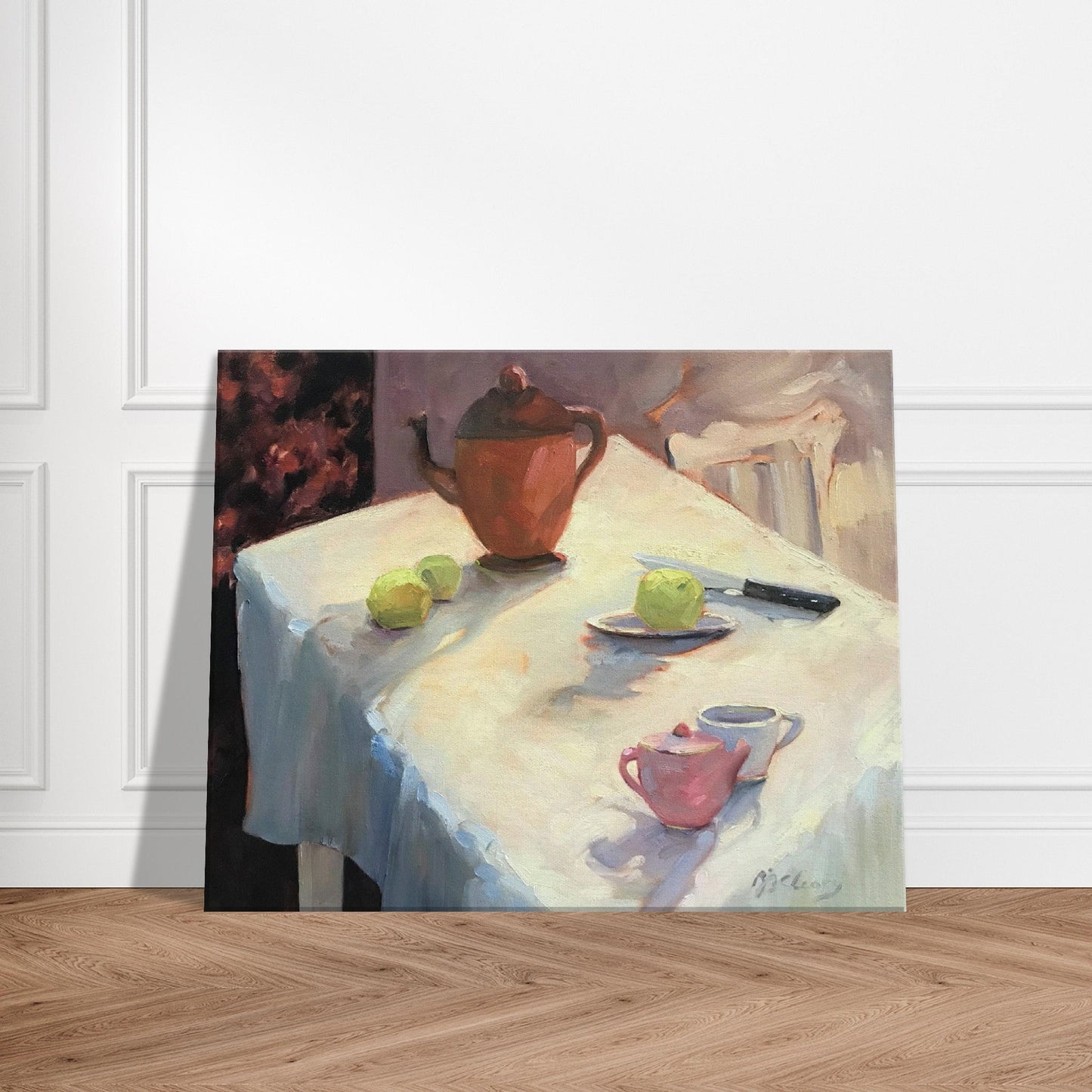 "Teapot" Still Life I 16x20 inch Canvas Art Print I Original Artwork by American Artist Barbara Cleary