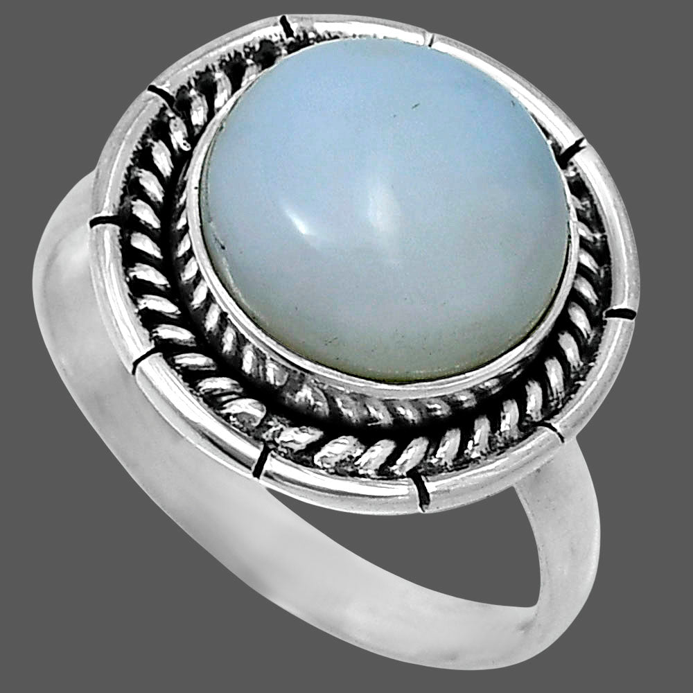 Premium Quality Natural White Opal Ring size-10 R-1728 50-ER14119