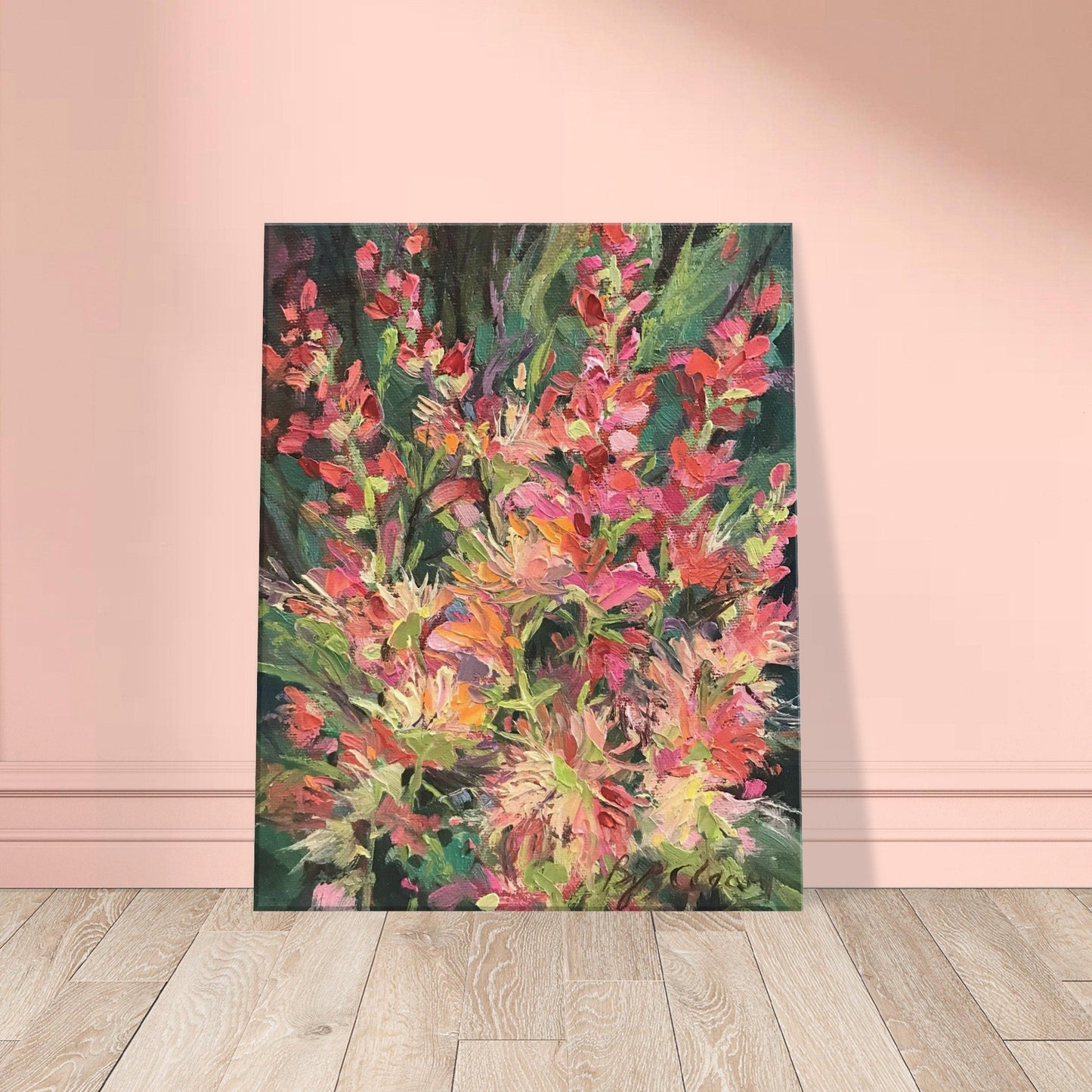 'Blossom Study' Floral I 16x20 inch Art Print on Canvas I Original Artwork by American Artist Barbara Cleary