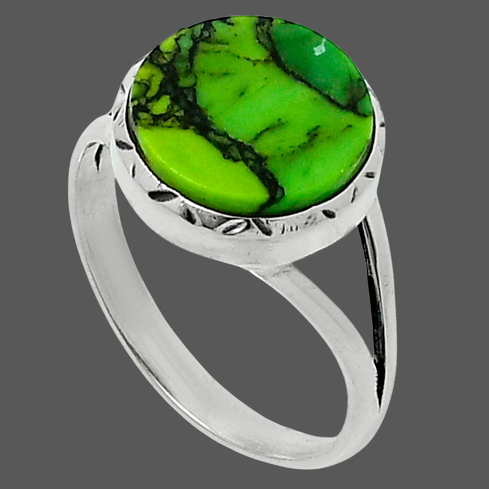 Premium Green Matrix Turquoise Ring size-10 R-1074 53-ER14386
