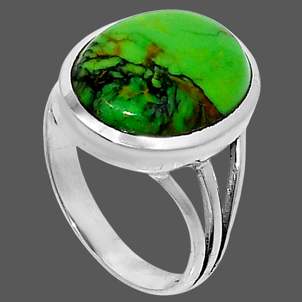 Premium Green Matrix Turquoise Ring size-7 R-1006 53-ER14391