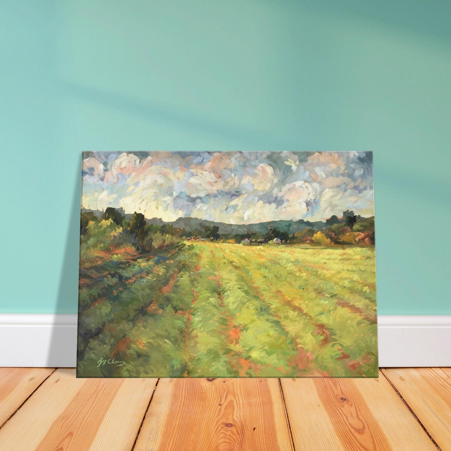 'Before the Harvest' Landscape I 18x24 inch Canvas Art Print I Original Artwork by American Artist Barbara Cleary