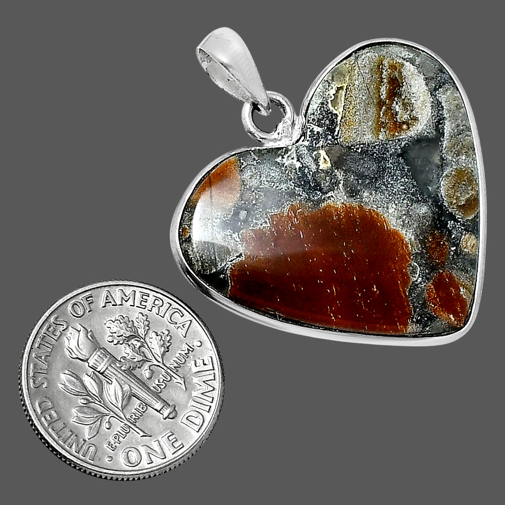 Heart Premium Quality Tabu Jasper Pendant P-1043 56-EP10597