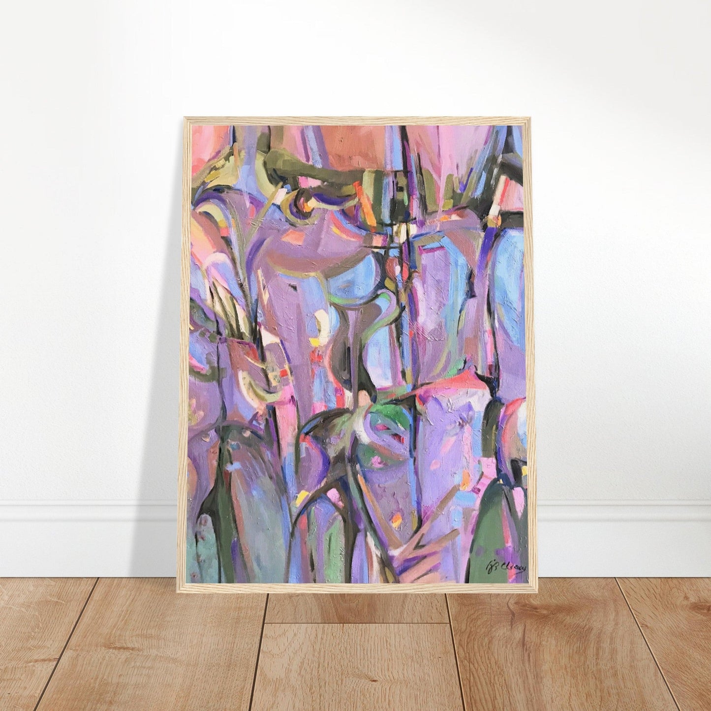 'Passages' Abstract I 18x24 inch Wooden Framed Southwest Art Print I Original Artwork by American Artist Barbara Cleary