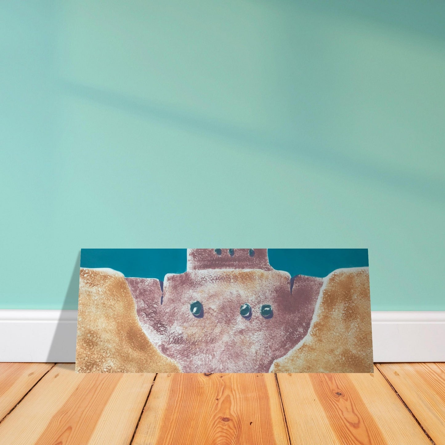 'Pueblo Series 1' Abstract I 10x24 Museum-Quality Matte Paper Poster | Original Artwork by American Artist Barbara Cleary