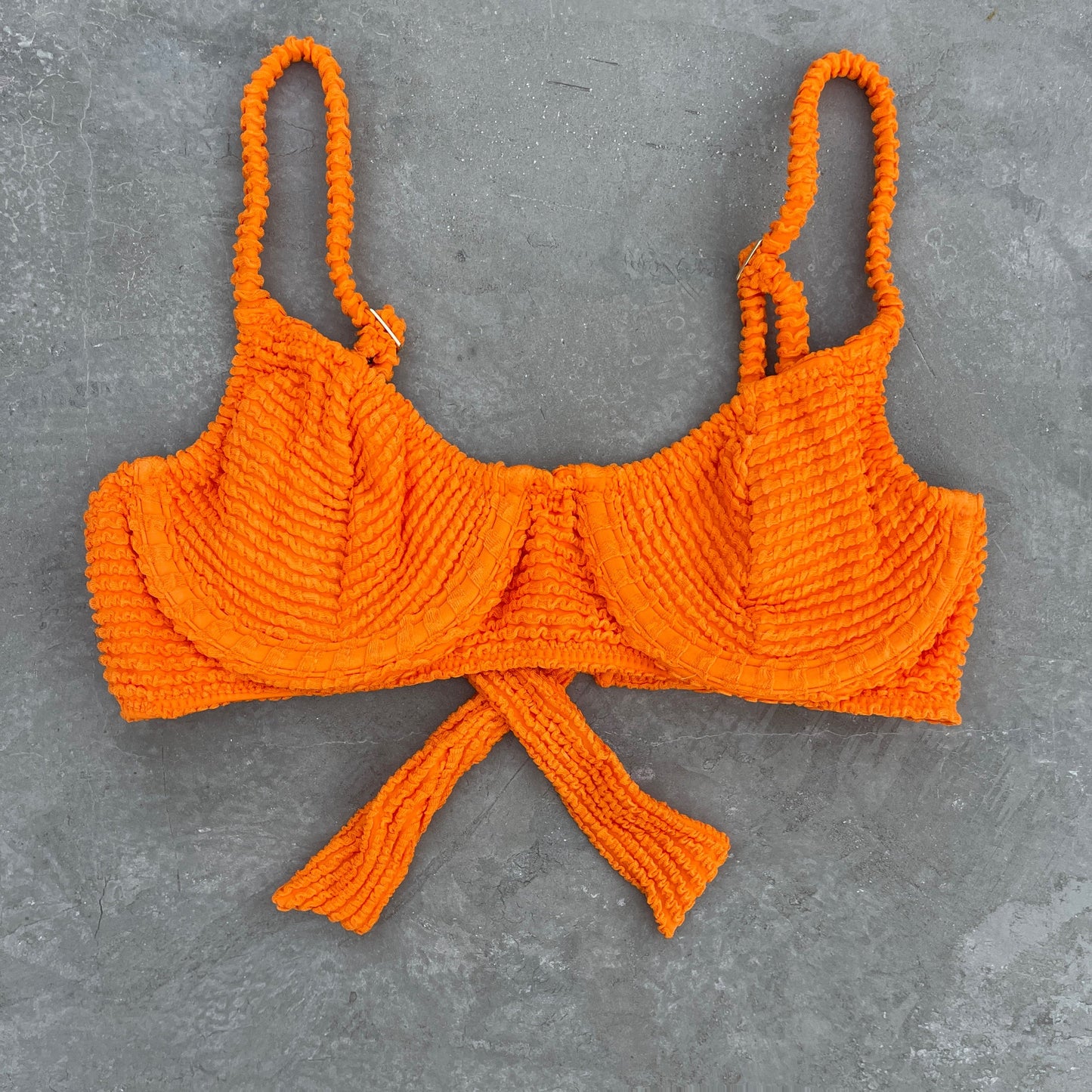 Mango Margarita Textured Valerie Bikini Top