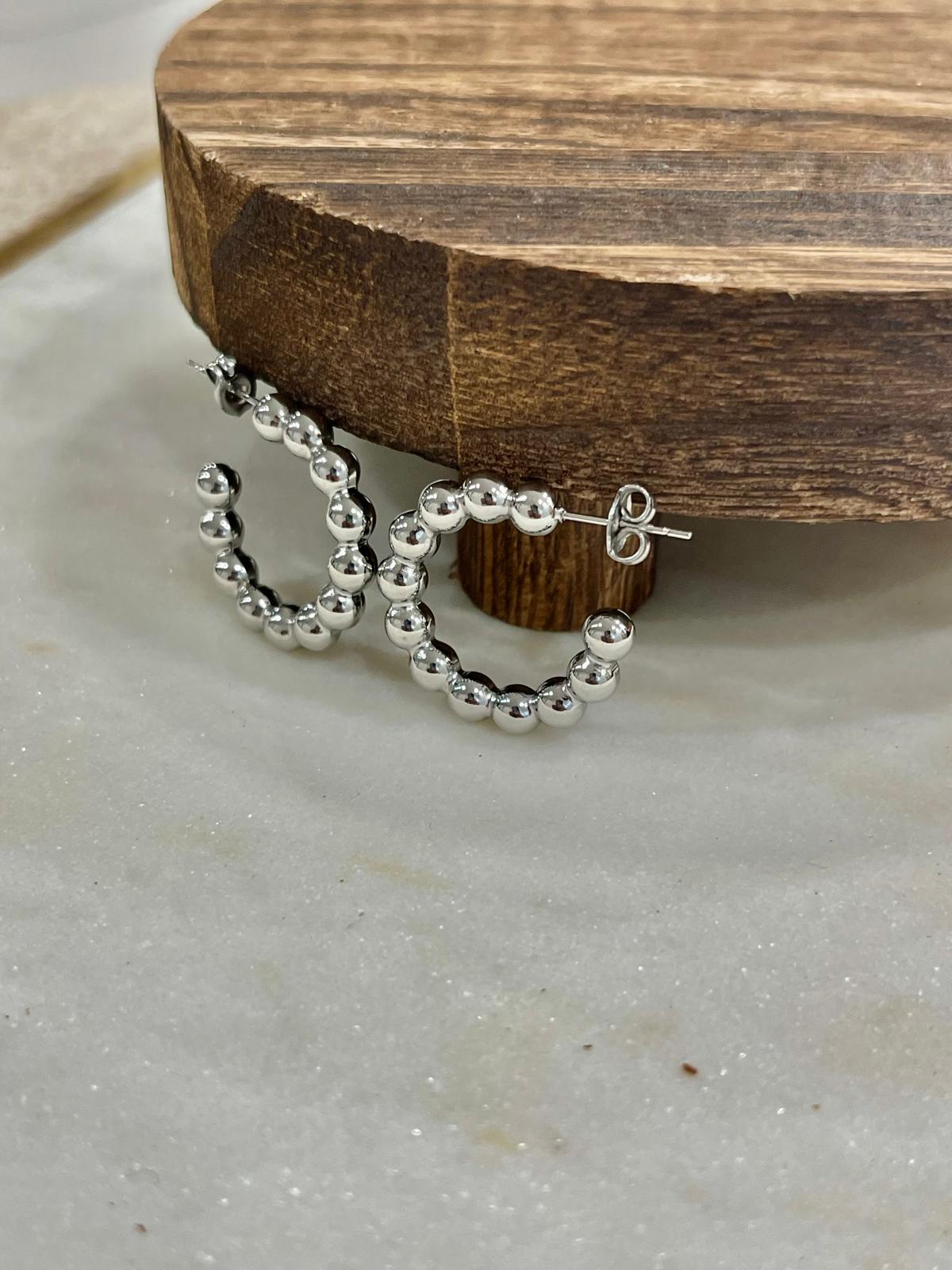 Ball Hoop Earrings