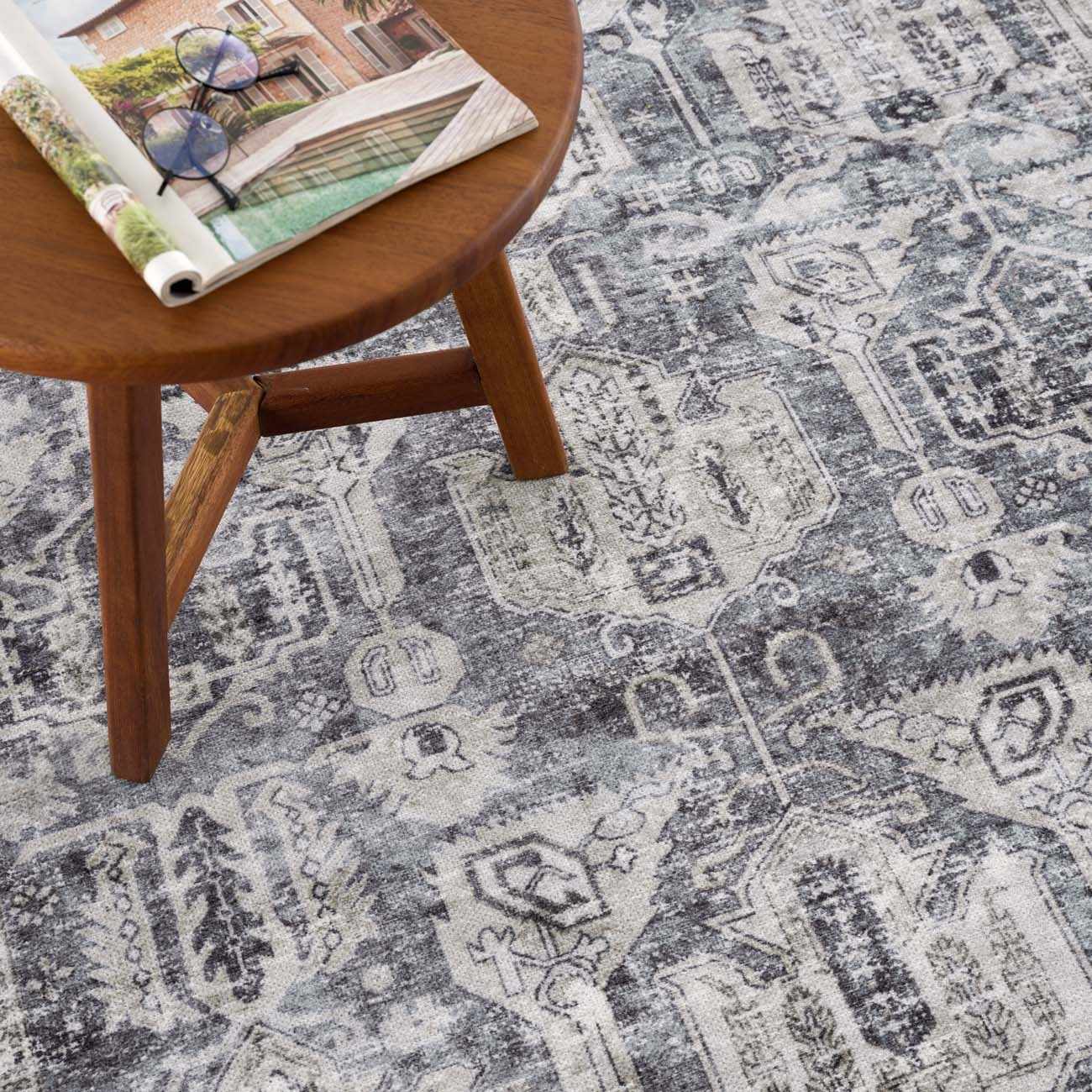 Gray Holi-4602 Washable Area Rug