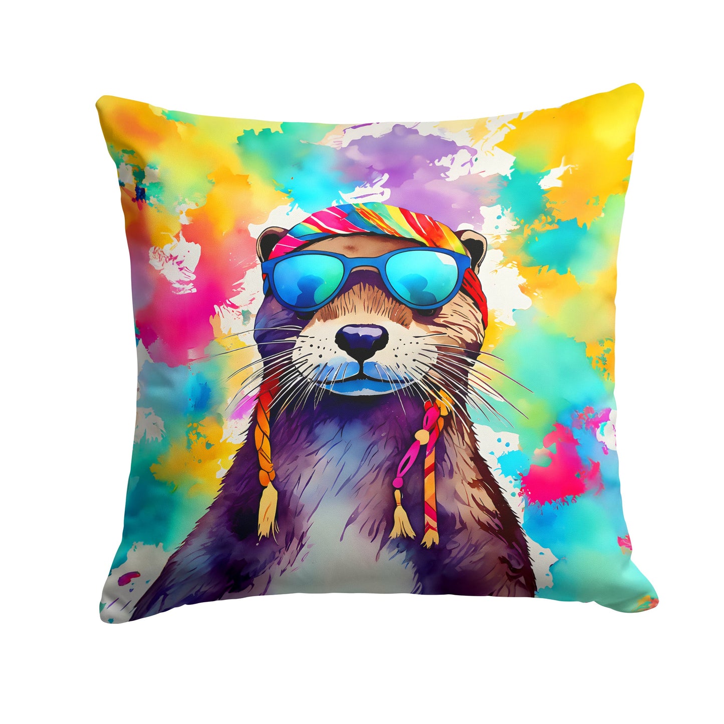 Hippie Animal Otter Throw Pillow