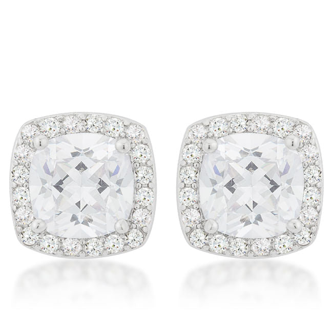 Pave Halo Earrings