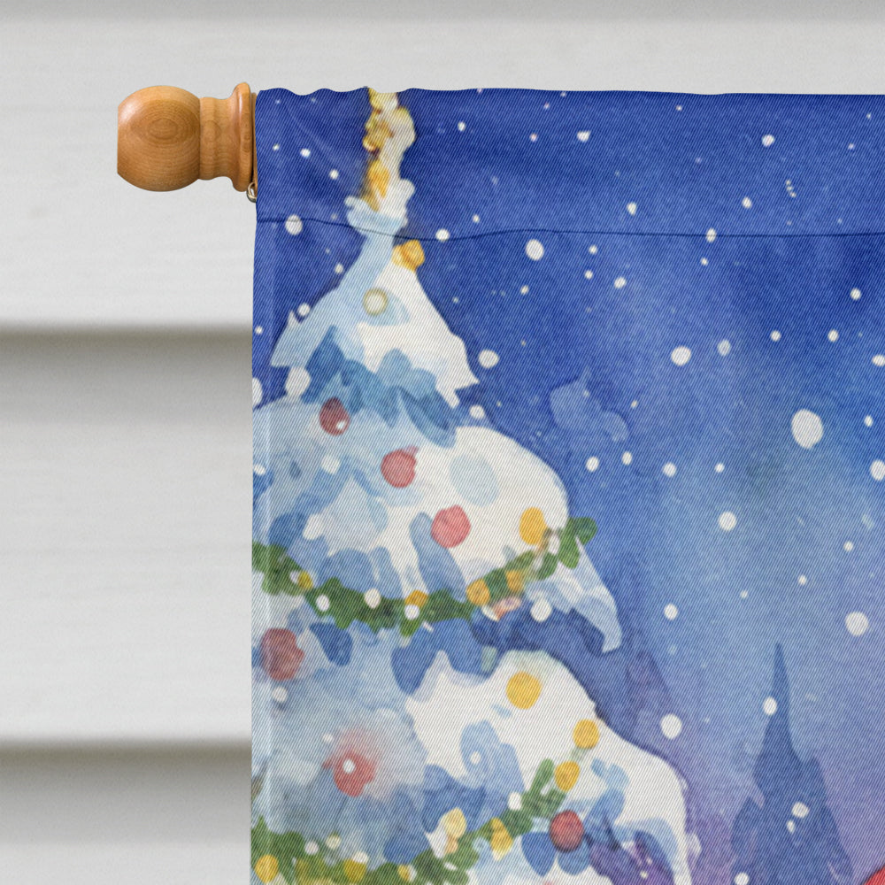 Shih Tzu with Santa Claus House Flag