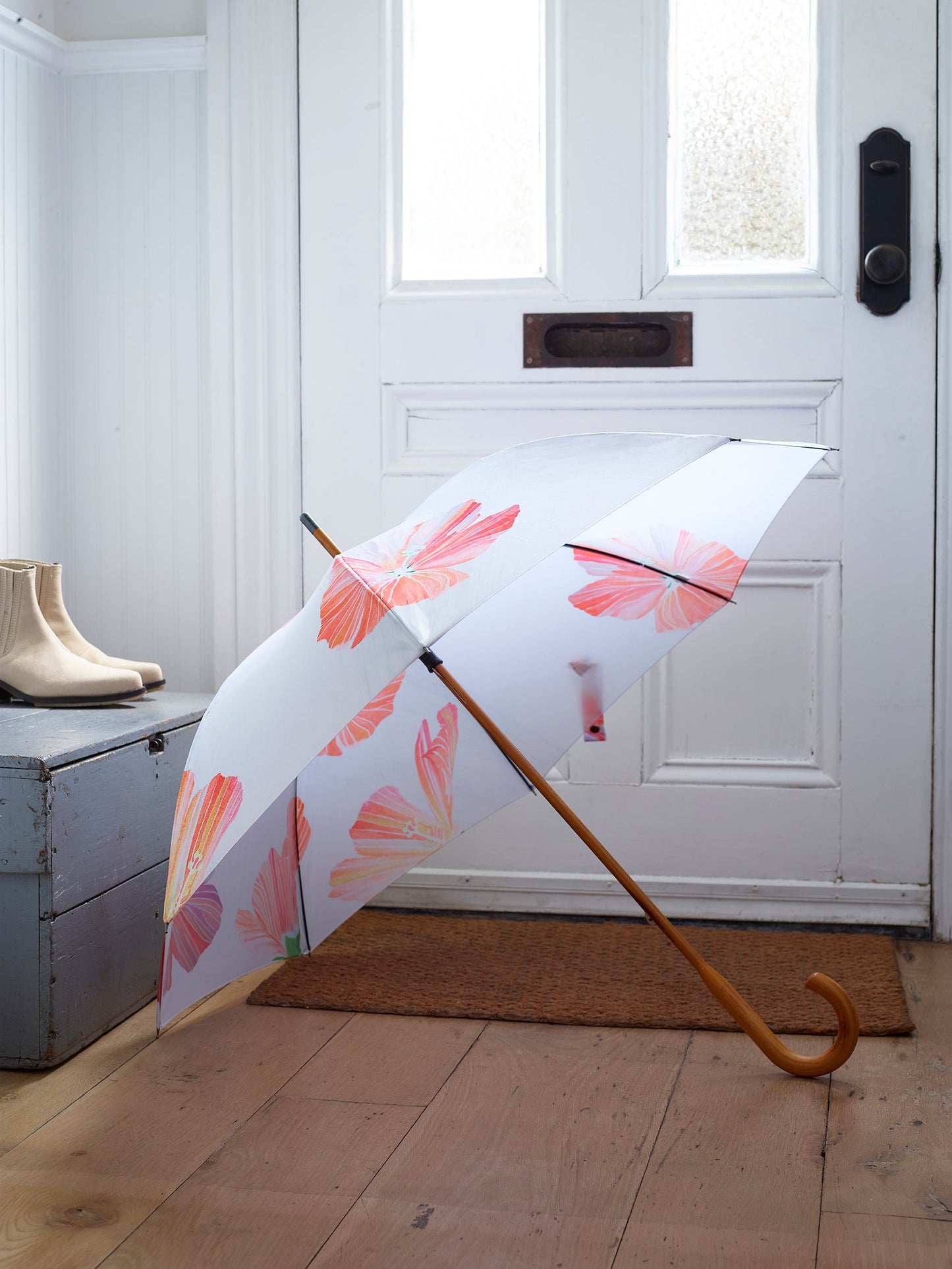 Umbrella: Hibiscus on Snow