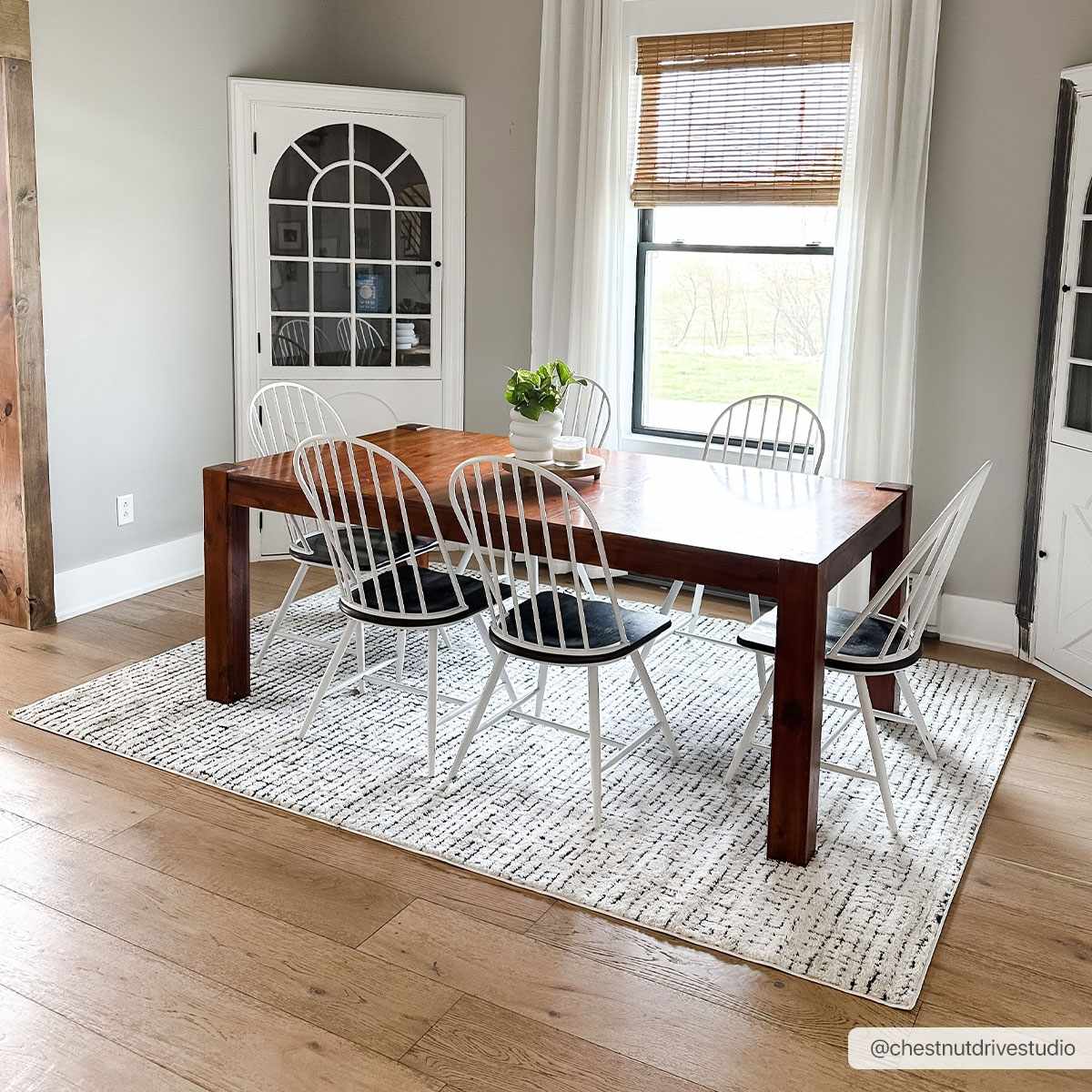 Keita Cream & Black Area Rug