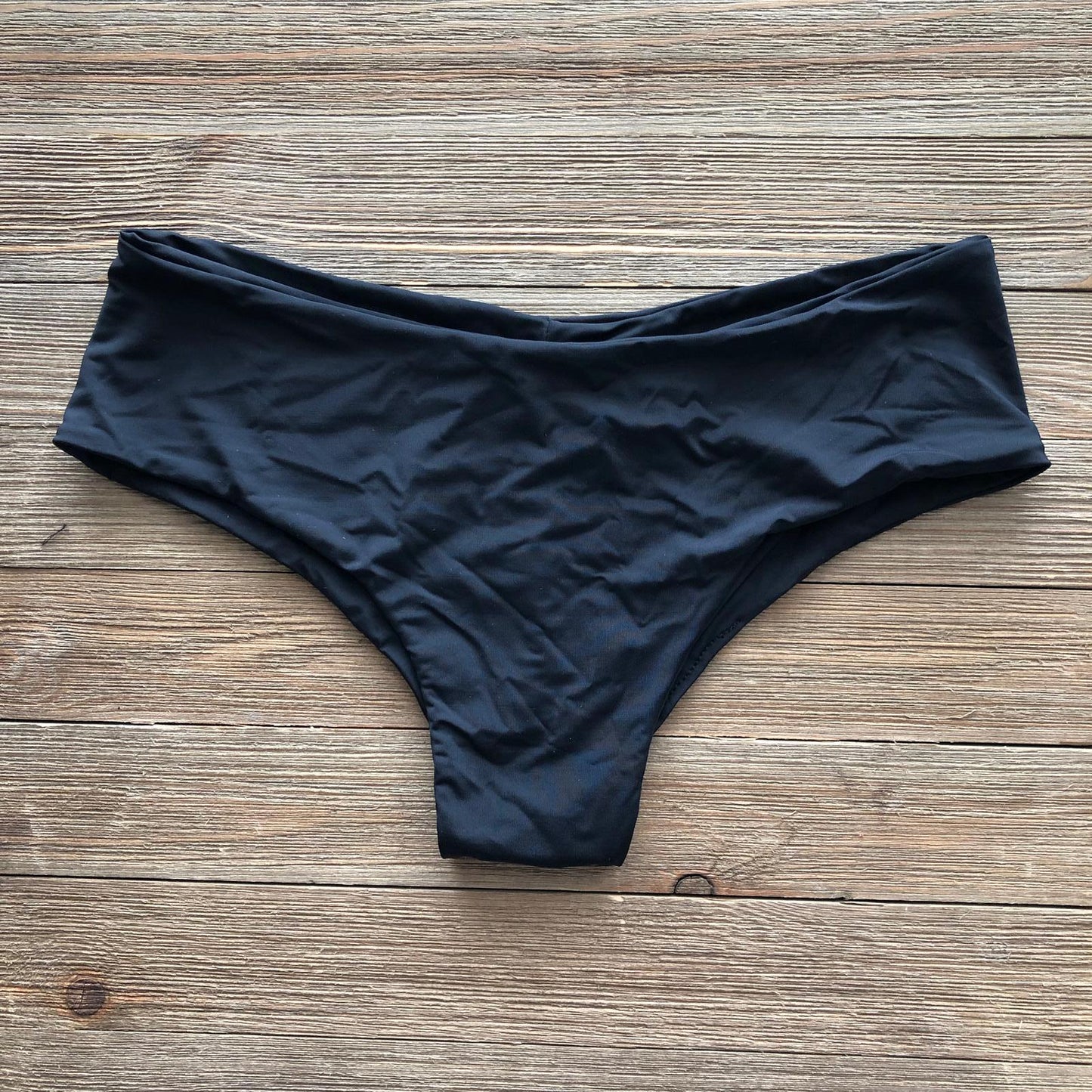Light Black Shortie Cheeky Bikini Bottom