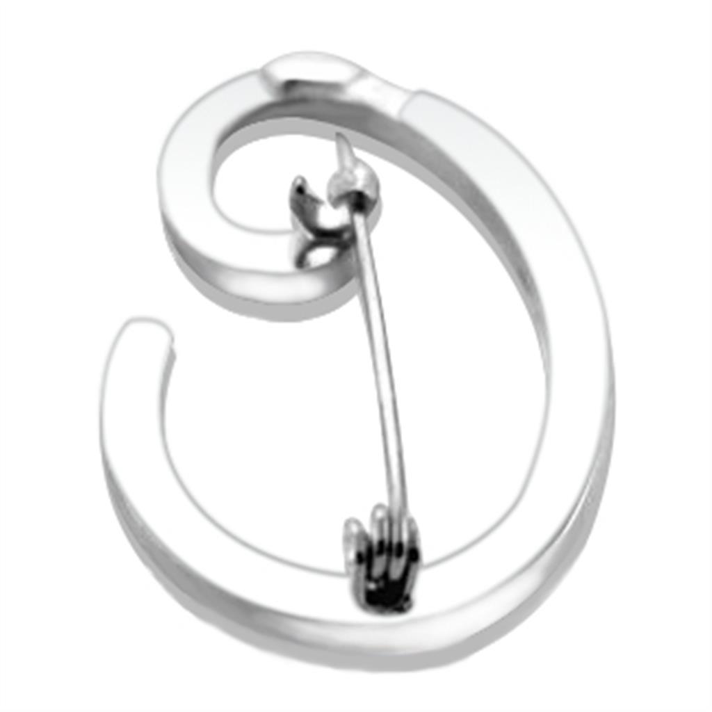 LOA1361 - Rhodium Brass Brooches with Top Grade Crystal in Clear