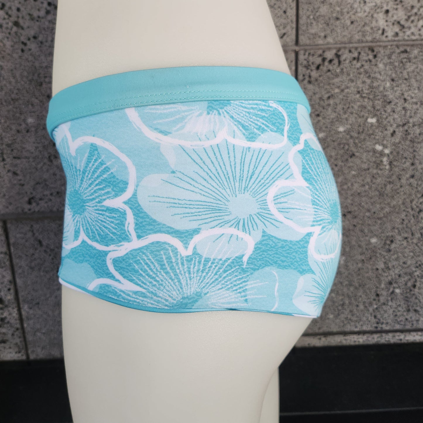Loco Boutique Hibiscus Line Reversible Boyshort Swim Bottom