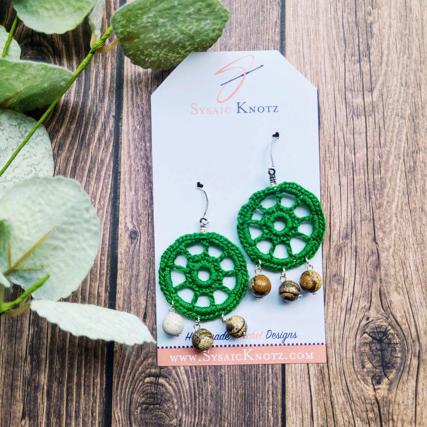 Picture Jasper Earrings
