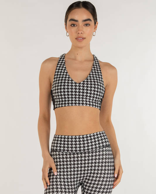 Elsa Fleece V Neck Longline Bra