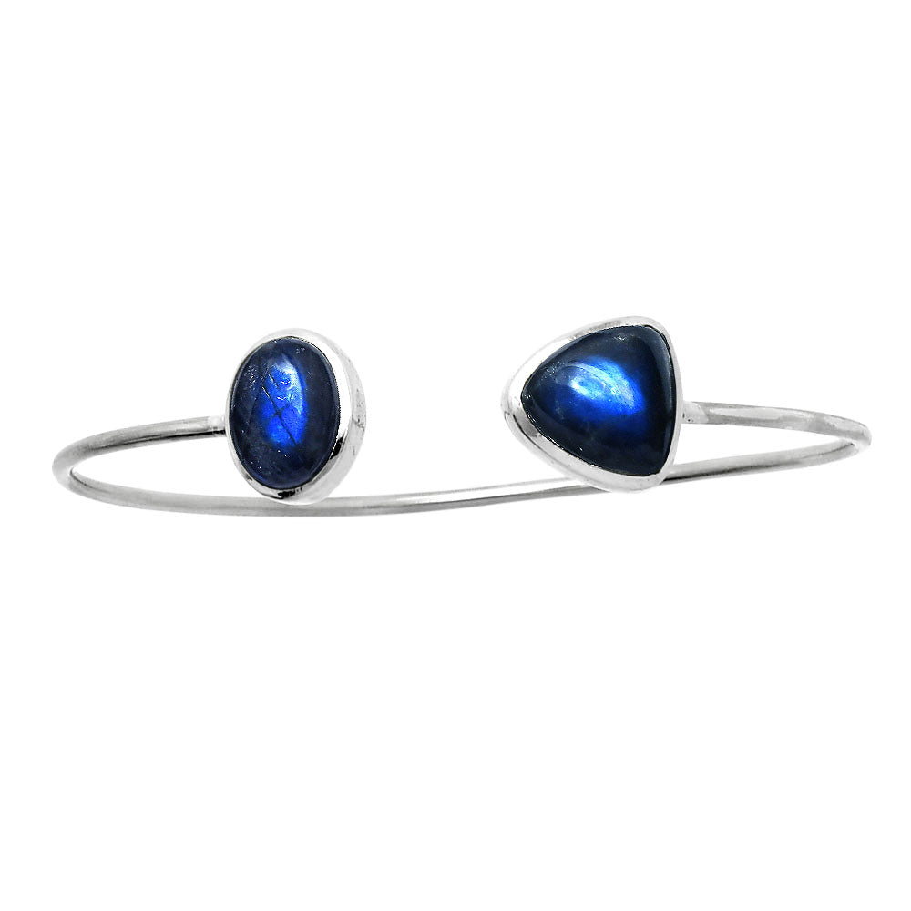 Blue Fire Labradorite Cuff Bangle Bracelet B-1004 SDB5134