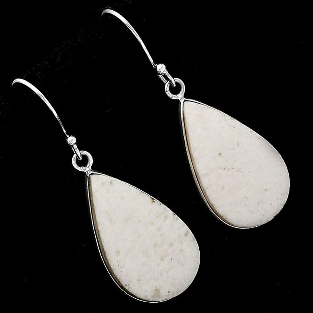 Natural White Scolecite Earrings E-1001 SDE52091