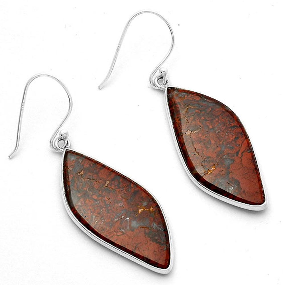 Natural Red Moss Agate Earrings E-1001 SDE66659