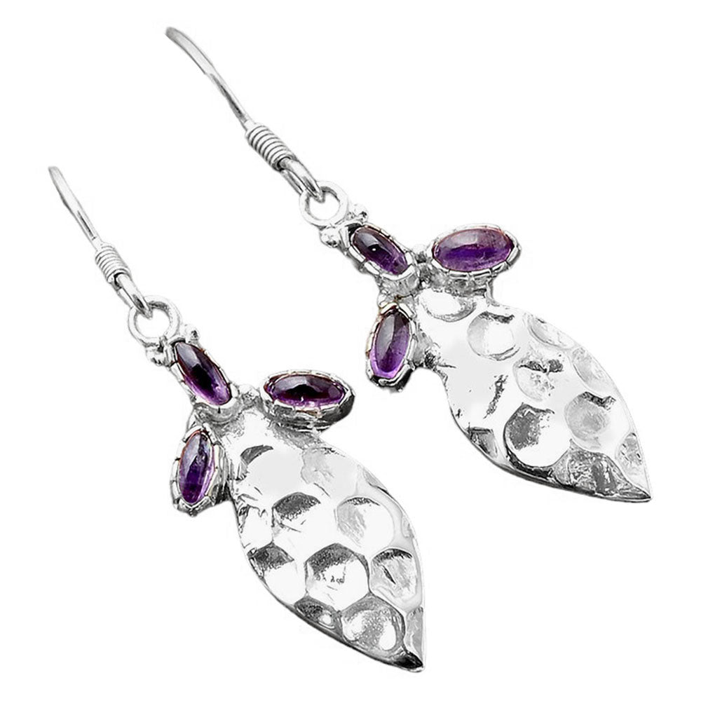 Natural Amethyst - Brazil Earrings SDE86180