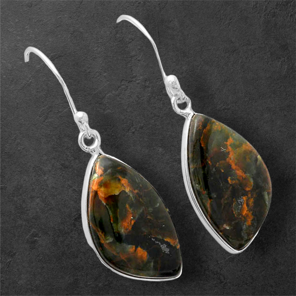 Turkish Rainforest Chrysocolla Earrings E-1001 SDE87019