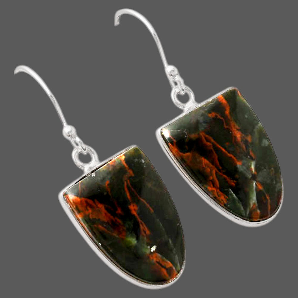 Turkish Rainforest Chrysocolla Earrings E-1001 SDE88096