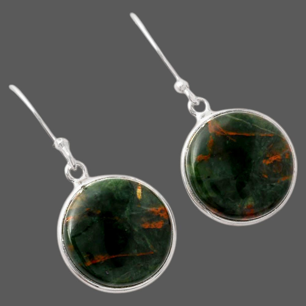 Natural Turkish Rainforest Chrysocolla Earrings E-1001 SDE88145