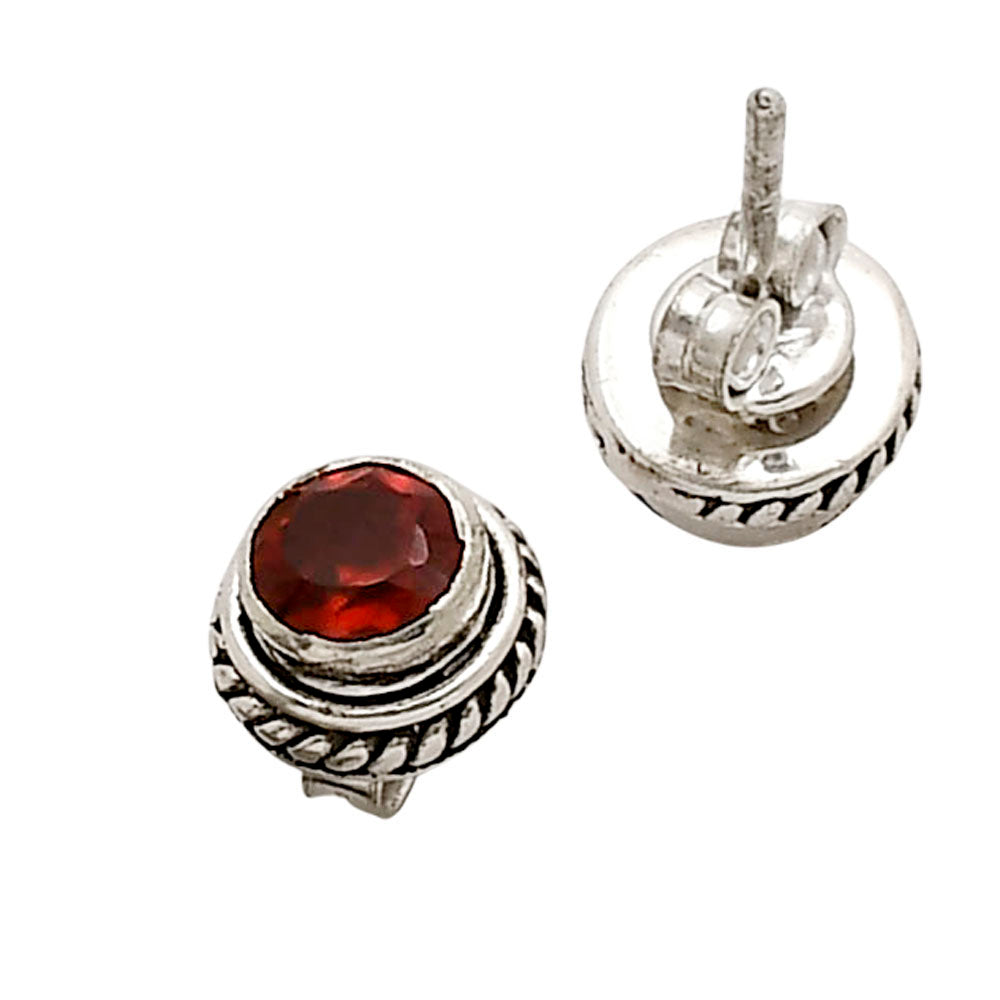 Hessonite Garnet Stud Earrings E-1245 SDE90325