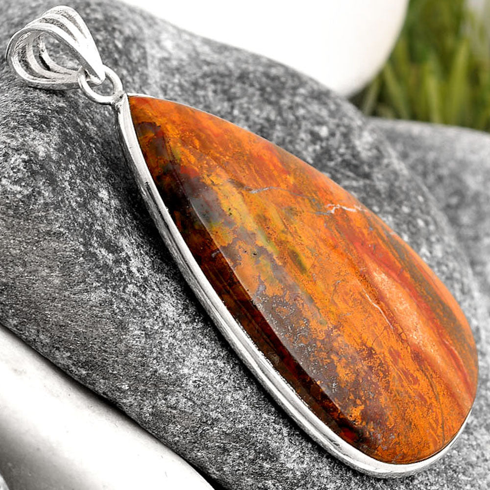 Natural Rhyolite - Rainforest Jasper Pendant P-1001 SDP106467