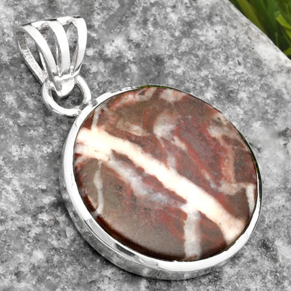 Natural Coffee Zebra Jasper Pendant P-1002 SDP108124