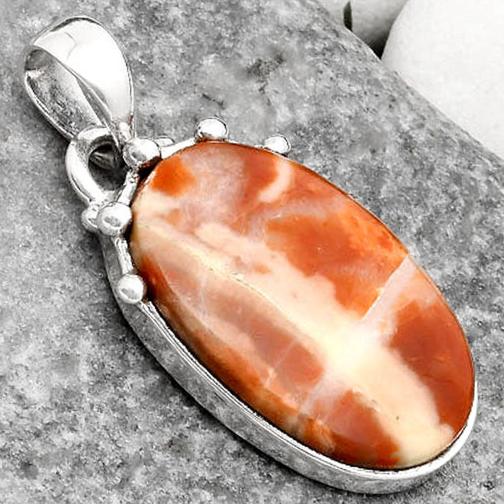 Natural Red Mookaite Pendant P-1349 SDP109920