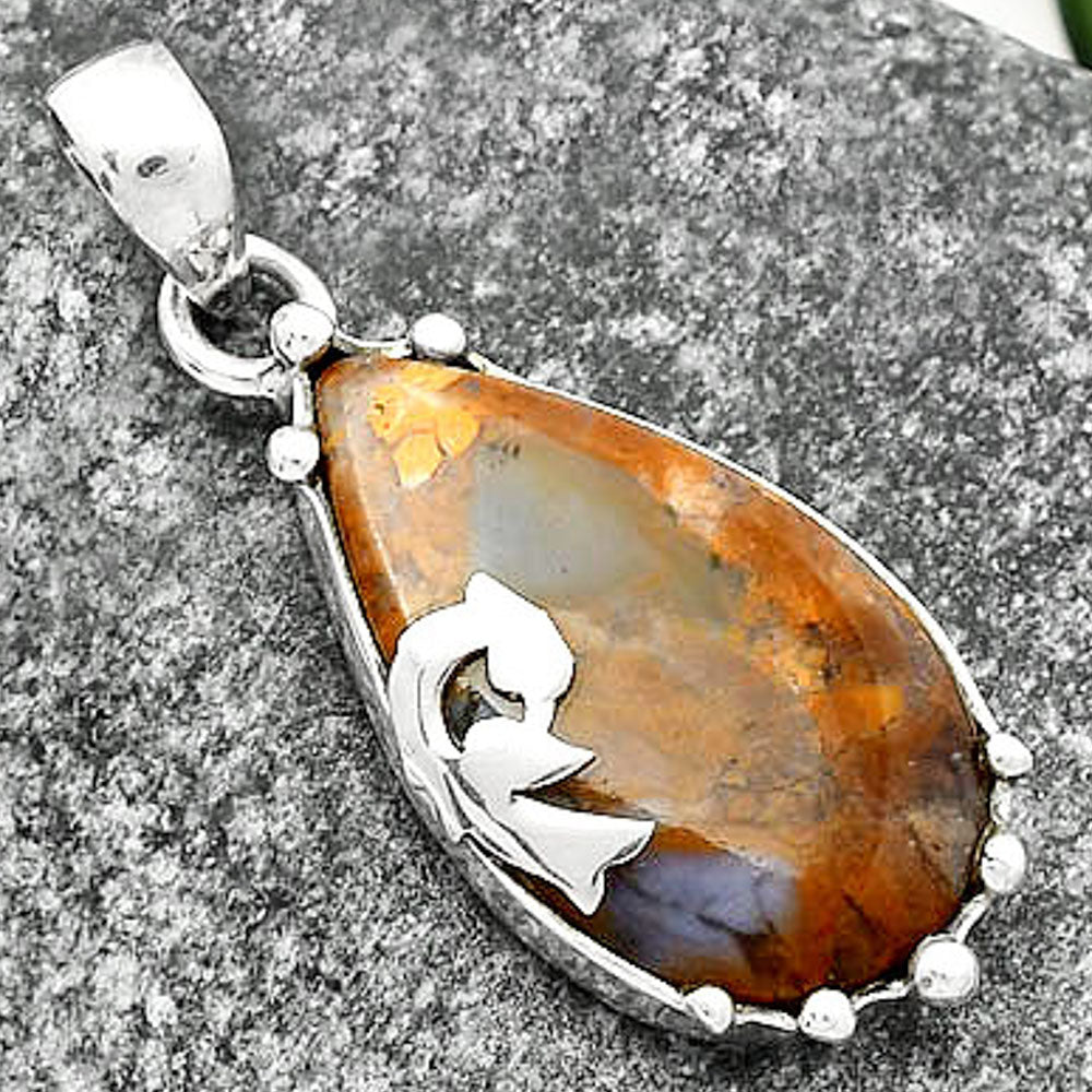 Peacock Amethyst Sage Agate Nevada Pendant P-1698 SDP111829