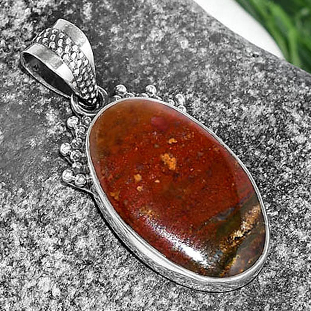 Natural Red Moss Agate Pendant P-1086 SDP112035