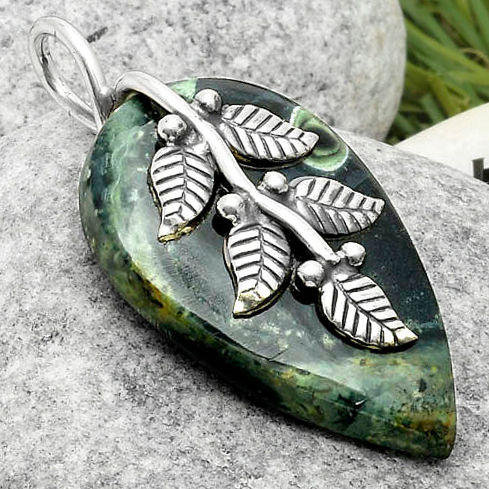 Leaves - Natural Star Galaxy Jasper Pendant P-1291 SDP117251