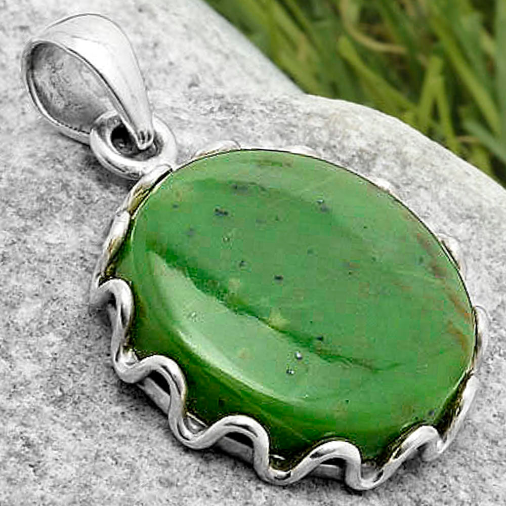 Natural Chrome Chalcedony Pendant P-1624 SDP117618