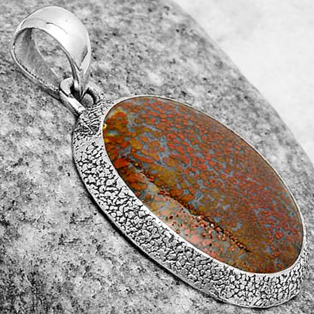 Natural Red Moss Agate Pendant P-1538 SDP121500
