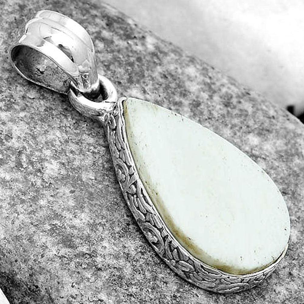 Natural White Scolecite Pendant P-1001 SDP123550